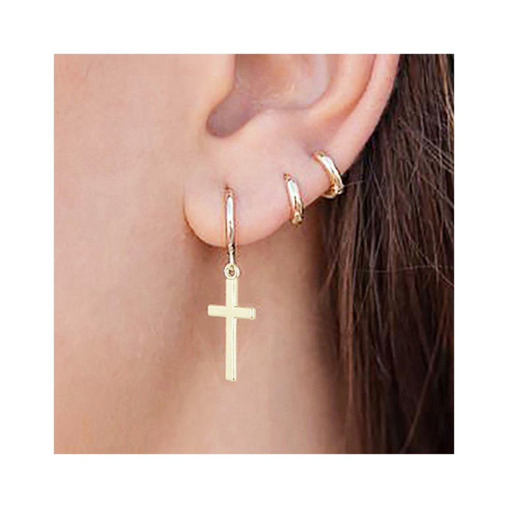 Everyday Gold Cross Earrings - NWT